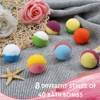 Ensemble cadeau de bombes de bain naturelles pour enfants bombes de bain bio personnalisées vente en gros de bombes de bain vegan pétillantes de marque privée