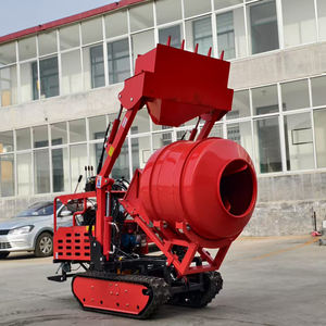 Betoniera Autocaricante Compatta da 350L per Uso Domestico, Trasporta e Miscela, Betoniera Cingolata - Product Image 6