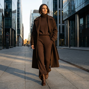 Pantalon côtelé épais et doux pour femme, taille haute, coupe droite ample, longueur 38 pouces, idéal pour l'hiver, vente en gros personnalisée - Product Image 1
