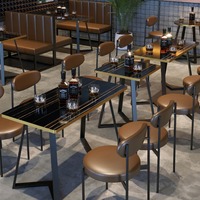 Tables et chaises de style industriel pour bar, cuisine occidentale, café, barbecue, ensemble de canapés de loisirs
