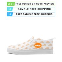 Mocassins en toile personnalisés avec logo, chaussures décontractées OEM ODM pour hommes et femmes FN071
