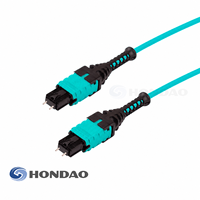 Câble 12F OM3 MPO femelle type B MTP vers MTP UPC 3.0mm LSZH Aqua Multimode Patch Cord