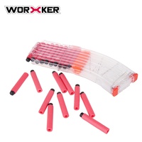 Juguete de trabajador, 10 Uds., dardos largos de Stefan, dardos de longitud completa, balas de espuma EVA, dardos de trabajador para Nerf Modify Blaster Worker Blaster