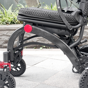 Marco ergonómico plegable de aleación de aluminio, asiento de malla, motores duales de 180W, batería de 6AH de liberación rápida, silla de ruedas eléctrica de 15km de alcance - Product Image 2