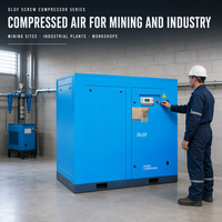Compresseur d'air industriel à vis de sécurité pour l'exploitation minière série DLGF KA/MA, avec coffret fermé, vente en gros, fournisseur OEM ODM