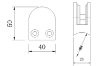 Ablinox Edelstahl Halte klemme Halterung Regal halterung 6-12mm Dicke Glas klemme