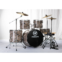 Factory Wholesale/OEM 5-Piece3 Cymbals Compact Professional Jazz Kids Drum Set Musical Instruments & Percussion Instruments