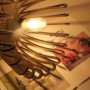 Paralume in <span class=keywords><strong>Rattan</strong></span> naturale fatto a mano decorativo in legno artigianale dal Vietnam per scatole di legno e cartelli da parete - Product Image 3