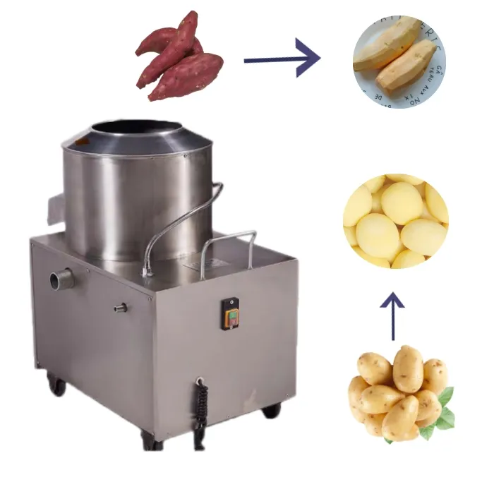 Industriële Wortel Aardappel Wasmachine Elektrische Taro Dunschiller Machine Automatische Groente-En Fruithuid Cassave Schilmachine