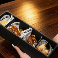 ETpack Série de boîtes d'emballage de fast-food imprimées personnalisées à emporter Boîte à hamburger jetable pour poulet frite aile de poulet frit