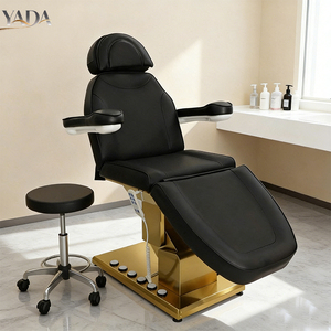 Table <span class=keywords><strong>de</strong></span> massage électrique avec commande au pied, appui-tête réglable, équipement <span class=keywords><strong>de</strong></span> salon <span class=keywords><strong>de</strong></span> beauté, table <span class=keywords><strong>de</strong></span> tatouage à 3 sections avec repose-bras - Product Image 1