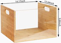 Plattenalbum holz aufbewahrungsbox bambus holz acryl vinyl platten aufbewahrungsbox mit griff