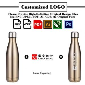 Gobelet isotherme personnalisé avec logo, 350 ml, 500 ml, 750 ml, 1000 ml, en acier inoxydable à double paroi, en forme de bouteille de cola, avec couvercle - Product Image 3