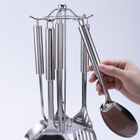 Vente chaude En Acier Inoxydable Silicone Ustensiles De Cuisine Ensemble Moderne Coloré En Bois Carte De Crédit Ustensiles Cuisson Des Aliments