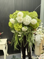 70cm Grün-Weiße Künstliche Blumenkugeln Hochwertige Künstliche Rosa Blumenkugel Rosenstrauß Tischdekoration für Hochzeiten