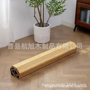 Alfombra de baile de madera plegable y portátil para uso doméstico, para niños, de madera maciza natural negra - Product Image 3