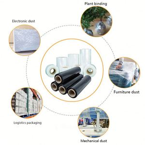 ฟิล์มห่อ PE ม้วนจัมโบ้แบบกำหนดเองฟิล์มยืดแบบละลายน้ำได้สำหรับบรรจุภัณฑ์อาหารความยาว500มม./50ซม./30ซม. ความกว้าง300ม. - Product Image 4