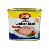 Viande de poulet en conserve Linkz, en saumure, 340g, pain de volaille savoureux, prêt à consommer, tranches de poulet conservées, viande en conserve