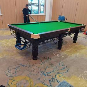 Mesa de billar estilo chino, tamaño estándar, marco de roble duradero, patas de madera, para uso en salas de snooker. - Product Image 1