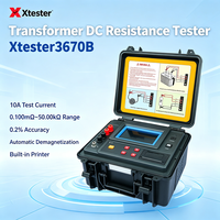 Testeur de résistance DC des enroulements de transformateur Xtester-3670B 10A avec démagnétisation automatique, imprimante intégrée, Bluetooth USB