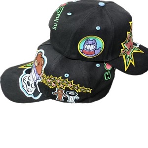 Cappellino da baseball a 6 pannelli ricamato con orsetto, 100% cotone, regolabile, versatile, stile Instagram, con visiera larga, Collezione Autunno/Inverno 2026 - Product Image 3