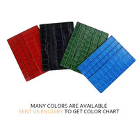 Porte-Cartes de Crédit Minimaliste Slim en Cuir Véritable Motif Crocodile, Luxe et Personnalisé, Unisexe avec Blocage RFID
