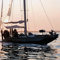 Yacht sportif commercial en aluminium de 6 m avec moteur hors-bord, bateaux de pêche au thon en mer à vendre