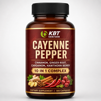 Fabricant de compléments alimentaires à base de plantes, complément de piment de Cayenne sur mesure, capsules de piment de Cayenne en marque privée