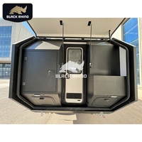 Fibre de verre camping-car remorque vélo caravane remorque tout-terrain caravane toboggan pliable caravane
