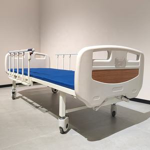 Lit d'hôpital standard d'approvisionnement d'usine <span class=keywords><strong>avec</strong></span> matelas, lit de soins à domicile manuel à 2 fonctions, garantie de 3 ans - Product Image 4