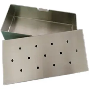 Stainless steel Gas Grill BBQ Smoker Box for Wood Chips
