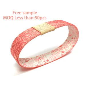 Bracelet Fashion Fabric Elastic Wristband Polyester White Slap Bracelets