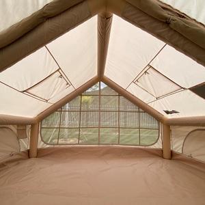 Meilleure Vente Tente Gonflable Extérieure Quatre Saisons Imperméable en Oxford Vert avec Une Chambre et Auvent Extensible pour Camping Familial - Product Image 3