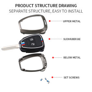 Funda Protectora para Llaves de Coche de Aleación de Zinc y Gel de Sílice para Chrysler 300C <span class=keywords><strong>YPSILON</strong></span> DODGE HORNET JEEP, Llavero, Bolsa para Llaves - Product Image 5