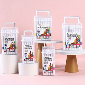 Juego de Rotuladores de Acuarela Apilables, Marcadores Acrílicos de Colores Opacos, Herramienta de Pintura Artística para Jardín de Niños - Product Image 1