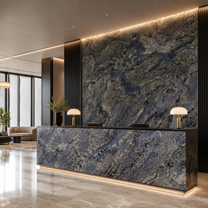 UNION Durable Blue Bahia Granite Slab Polished for Living Room Staircase Workshop Villa Bedroom Park Modern Design - Product Image 5