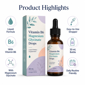 Gouttes liquides orales pour adultes, marque privée OEM, pour le sommeil, apaisant et anti-stress, à forte dose de citrate de 500 mg, vitamine B6 et glycinate de magnésium - Product Image 5