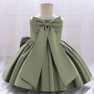 <span class=keywords><strong>Robe</strong></span> Espagnole de Luxe Imprimée Fleurs pour Filles Bébé & Grandes, en Satin Sans Manches avec Nœud, Idéale pour Fête d'Anniversaire Enfant L2009XZ - Product Image 5