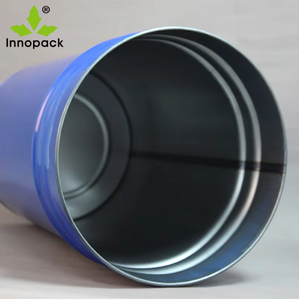 Usine en gros vide <span class=keywords><strong>60</strong></span> <span class=keywords><strong>litres</strong></span> tambour rond en acier bleu avec couvercle à anneau de verrouillage seau rond en métal 60L de bonne qualité pour la peinture - Product Image 6