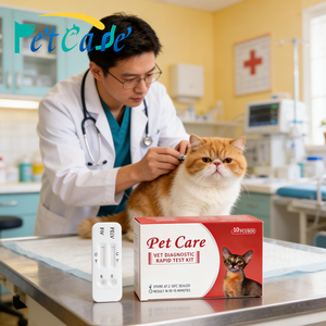 Prueba Rápida Combinada <span class=keywords><strong>de</strong></span> Leucemia Felina (FeLV) y Inmunodeficiencia Felina (FIV) para Animales, Prueba Veterinaria <span class=keywords><strong>de</strong></span> Diagnóstico en Casa, Muestra Gratuita - Product Image 1