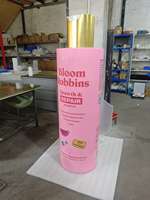 Réplique de bouteille géante en acrylique personnalisable de 1,7 m pour shampoing, présentoir de conteneur cosmétique factice, promotion commerciale