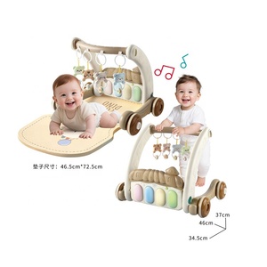 Andador Multifuncional <span class=keywords><strong>para</strong></span> Bebé 2 en 1 con Gimnasio de Actividades, Tapete de Juego, Piano de Pedal y Manta de Fitness, Tapete de Juego Portátil No Tóxico - Product Image 4