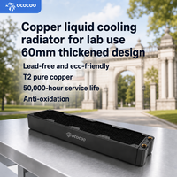 Radiateur de refroidissement liquide OCOCOO 60 mm d'épaisseur, 4 emplacements pour ventilateurs 120 mm, ports G1/4, ultra haute efficacité, fabricant d'équipements de laboratoire