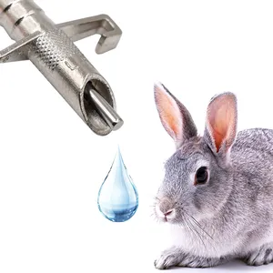 Tavşan kafesi kullanımı için yüksek kaliteli hayvan meme tiryakisi paslanmaz çelik otomatik nipel tavşan suluğu