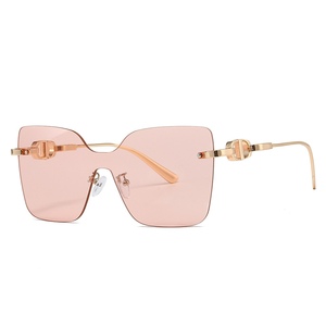 2024 Gafas Para Hombre De Sol Oversized <b>Retro</b> Gradient Vintage Rimless Fashion Shades for Women - Product Image 1