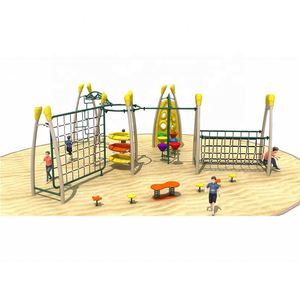 Physical Training Series <b>Plastic</b> Outdoor Climbers Steel Rope Climbing Playground Equipment With Monkey Bar <b>Slide</b> - Product Image 6