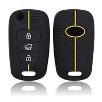 Étui pour clé de voiture K2/K5 2012-2019, pour Carens/Sportage/Sorento/Stonic, housse en silicone pliable résistante aux rayures