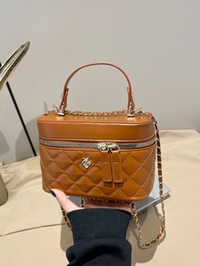 Bolso de Hombro/Bandolera Mini de PU con Cadena y Diseño de Rejilla, Estilo Bohemio Vintage, Elegante, para Mujer, Moda Diaria, Novedad Verano 2026 - Product Image 4