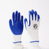 Gants de travail industriels en nitrile enduit, durables, antidérapants, résistants à l'abrasion, respirants et protecteurs, vente en gros