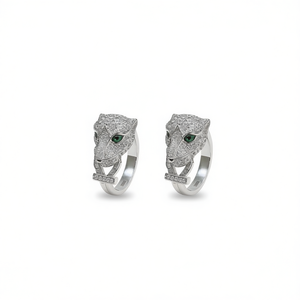 Orecchini a Perno Unisex Classici in Rame con Design Leopardato, Gioielli di Moda in Stile Animale - Product Image 1